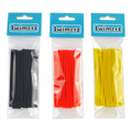 Swimerz Assist Hook Sleeves, 8/10mm Shrink Tube, Black, Yellow & Red, 100mm. Qty 30.-0