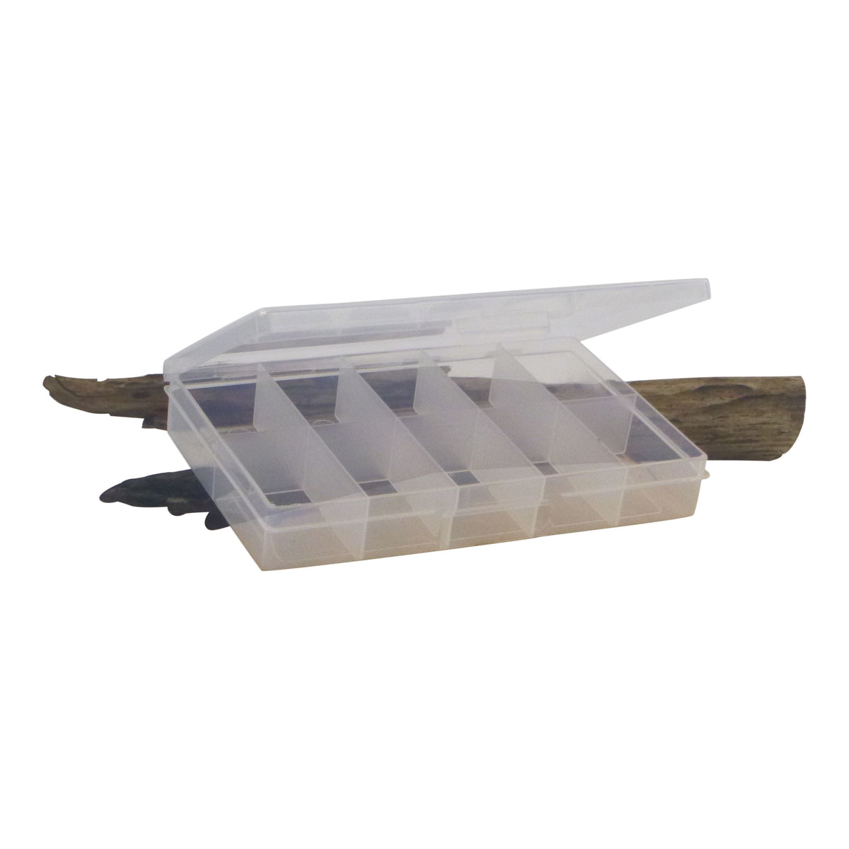 Rig Ezy 10 Compartment Tackle Box. 190mmL x 120mmW x 30mmD.-1