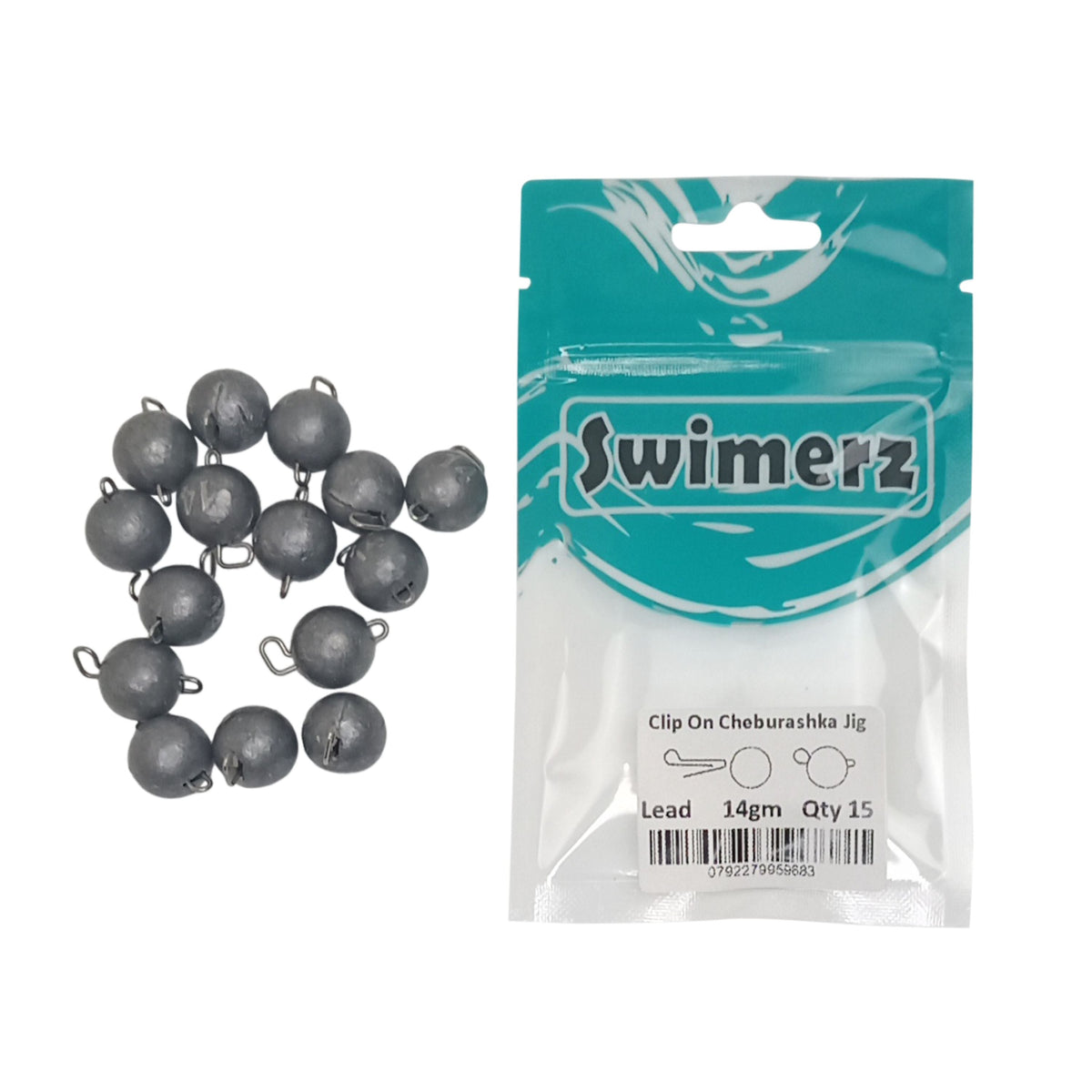 Swimerz 14gm Cheburashka Clip-On Jig Head, Lead, 15 pack-2