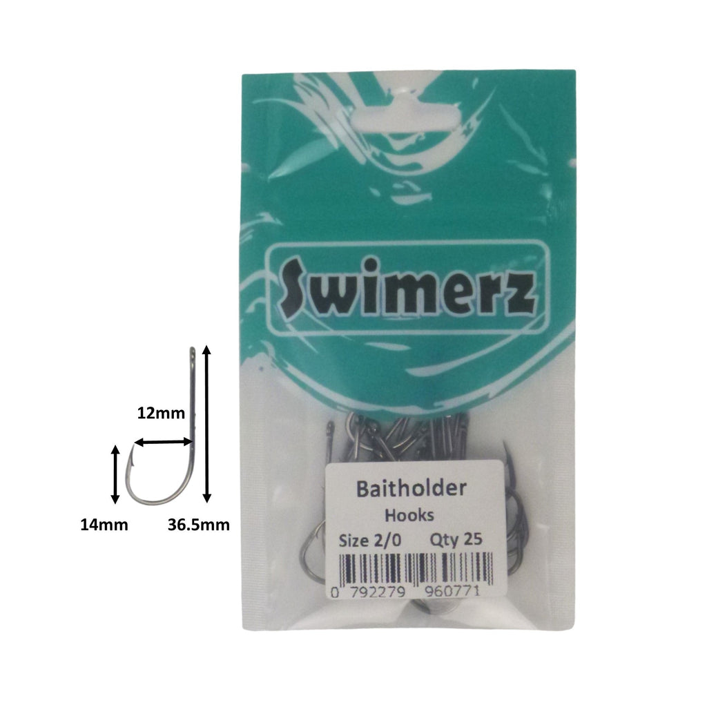 Swimerz 2/0 Baitholder Hook, Qty 25-2