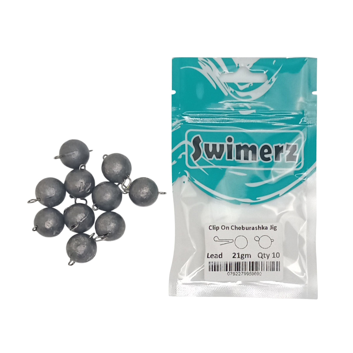 Swimerz 21gm Cheburashka Clip-On Jig Head, Lead, 10 pack-2
