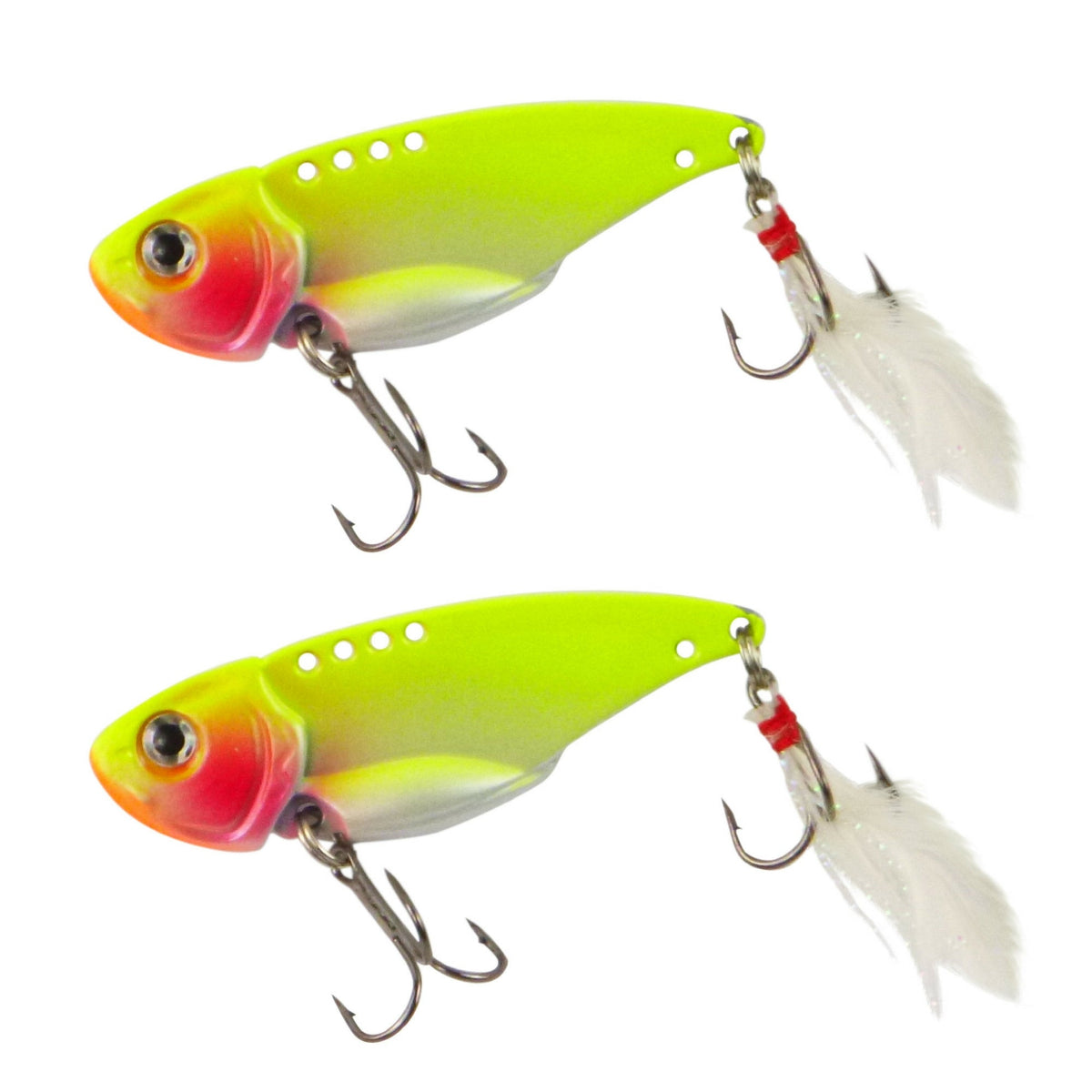 Finesse Feather Blade, Chartreuse, 55mm,  2 Pack-0