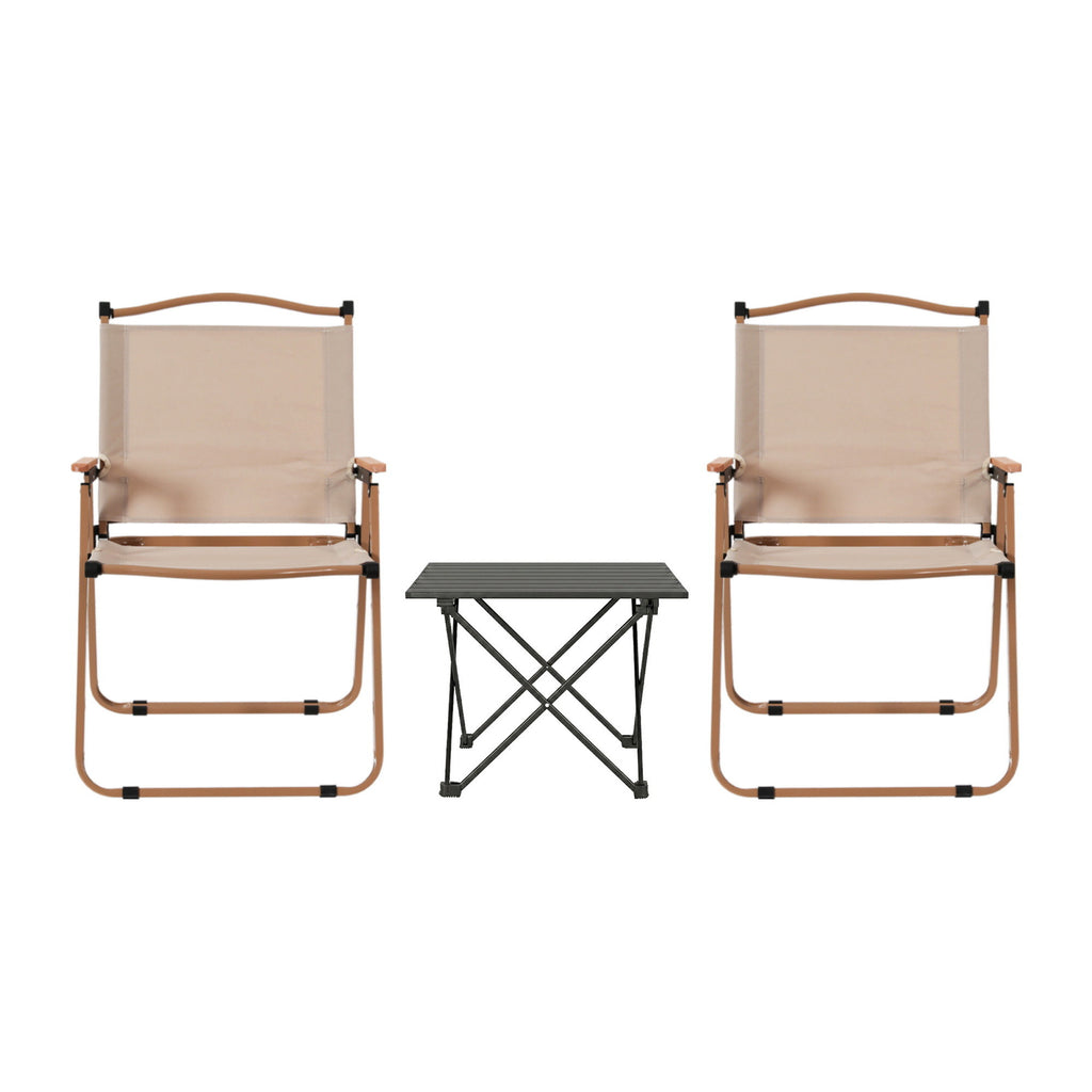 Weisshorn 3pc Camping Table Chair Set Outdoor Folding Aluminium Portable Picnic