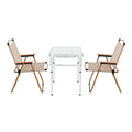 Weisshorn 3pc Camping Table Chair Set Outdoor Folding Aluminium Portable Picnic