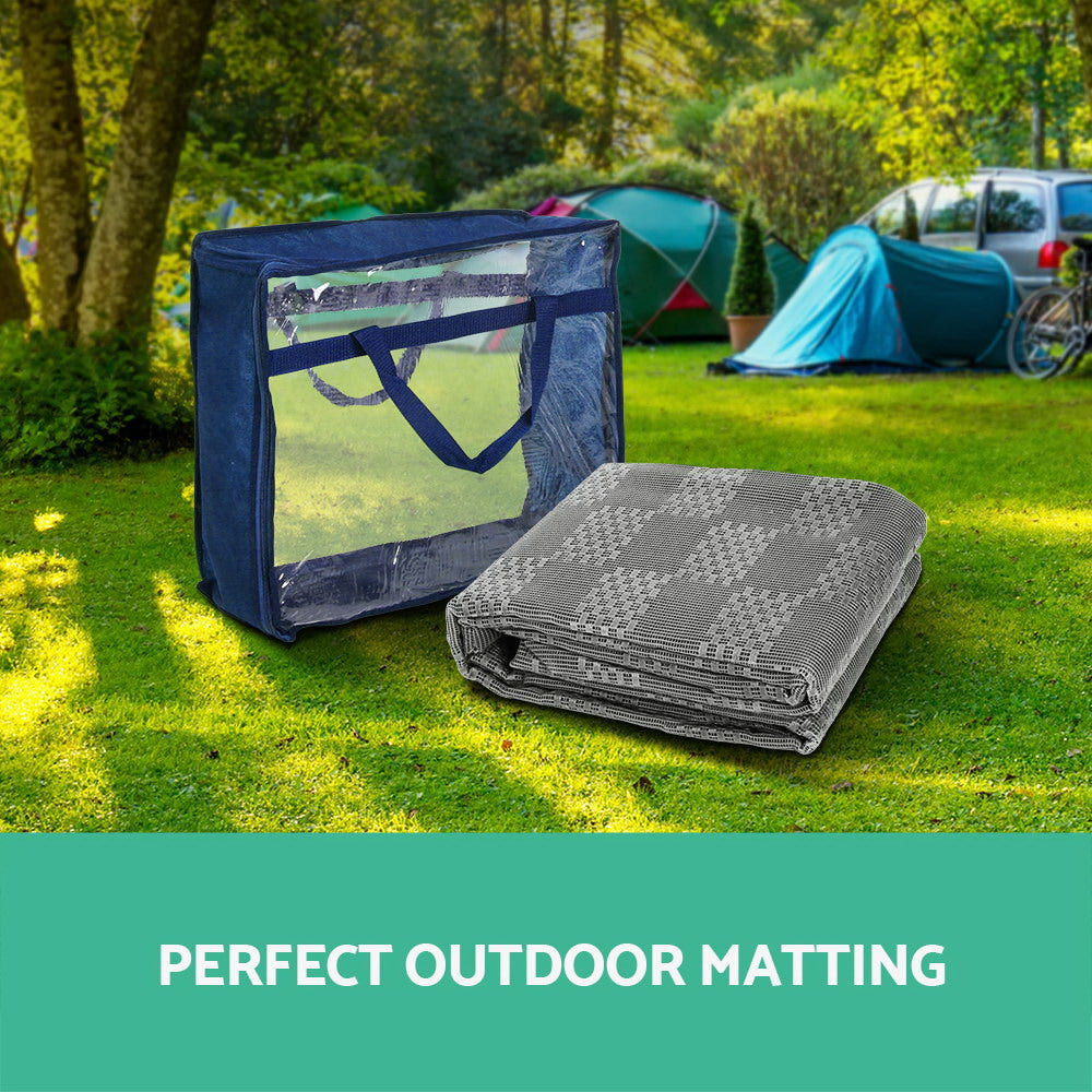 Weisshorn 4x2.5M Annex Matting 600GSM Floor Mats Hollow Design Mesh Caravan