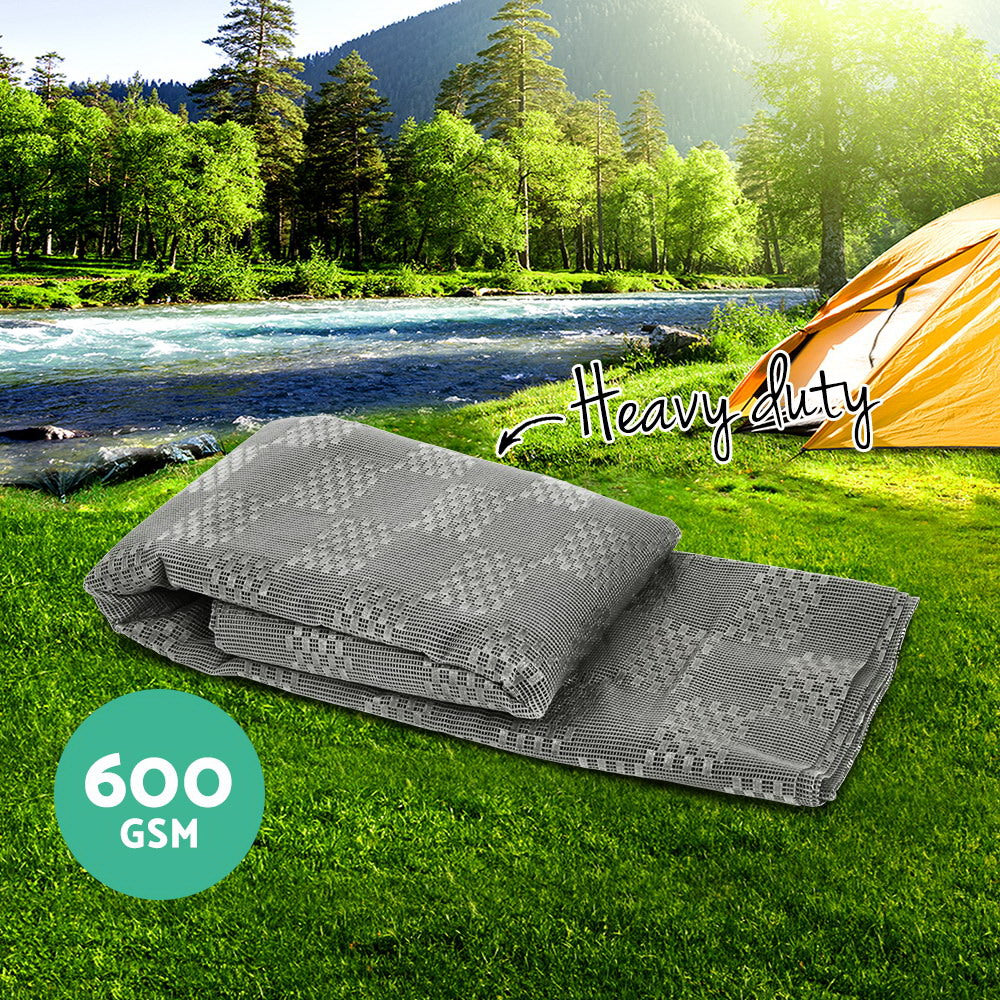 Weisshorn 4x2.5M Annex Matting 600GSM Floor Mats Hollow Design Mesh Caravan
