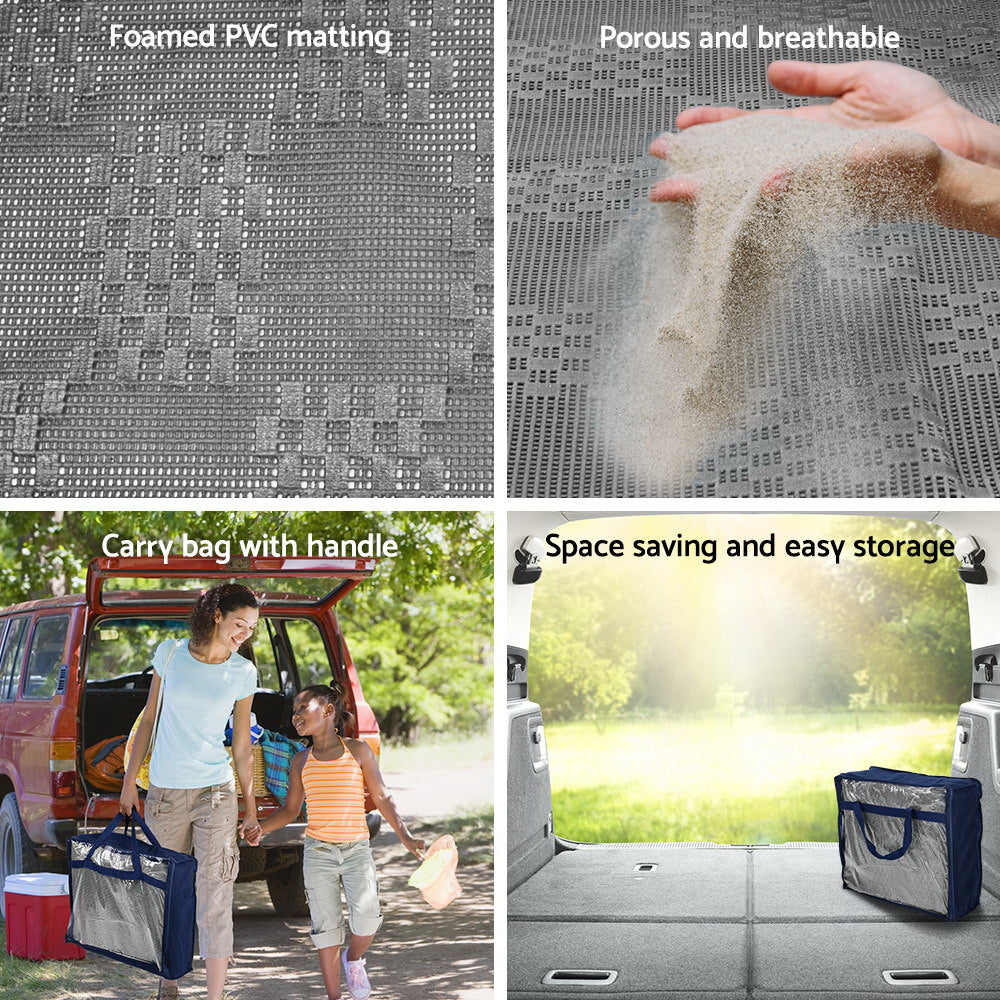 Weisshorn 4x2.5M Annex Matting 600GSM Floor Mats Hollow Design Mesh Caravan