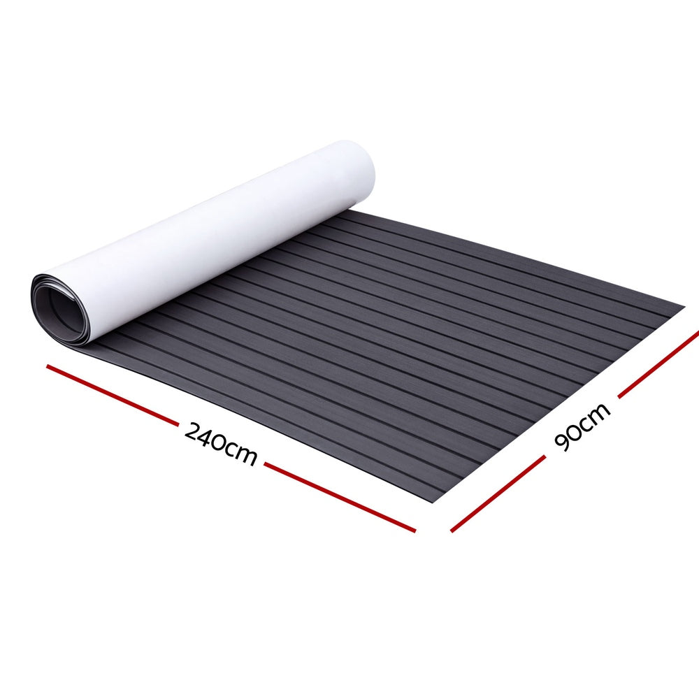 Seamanship EVA Foam Boat Flooring Decking Mat 240x90cm 6mm Dark Grey