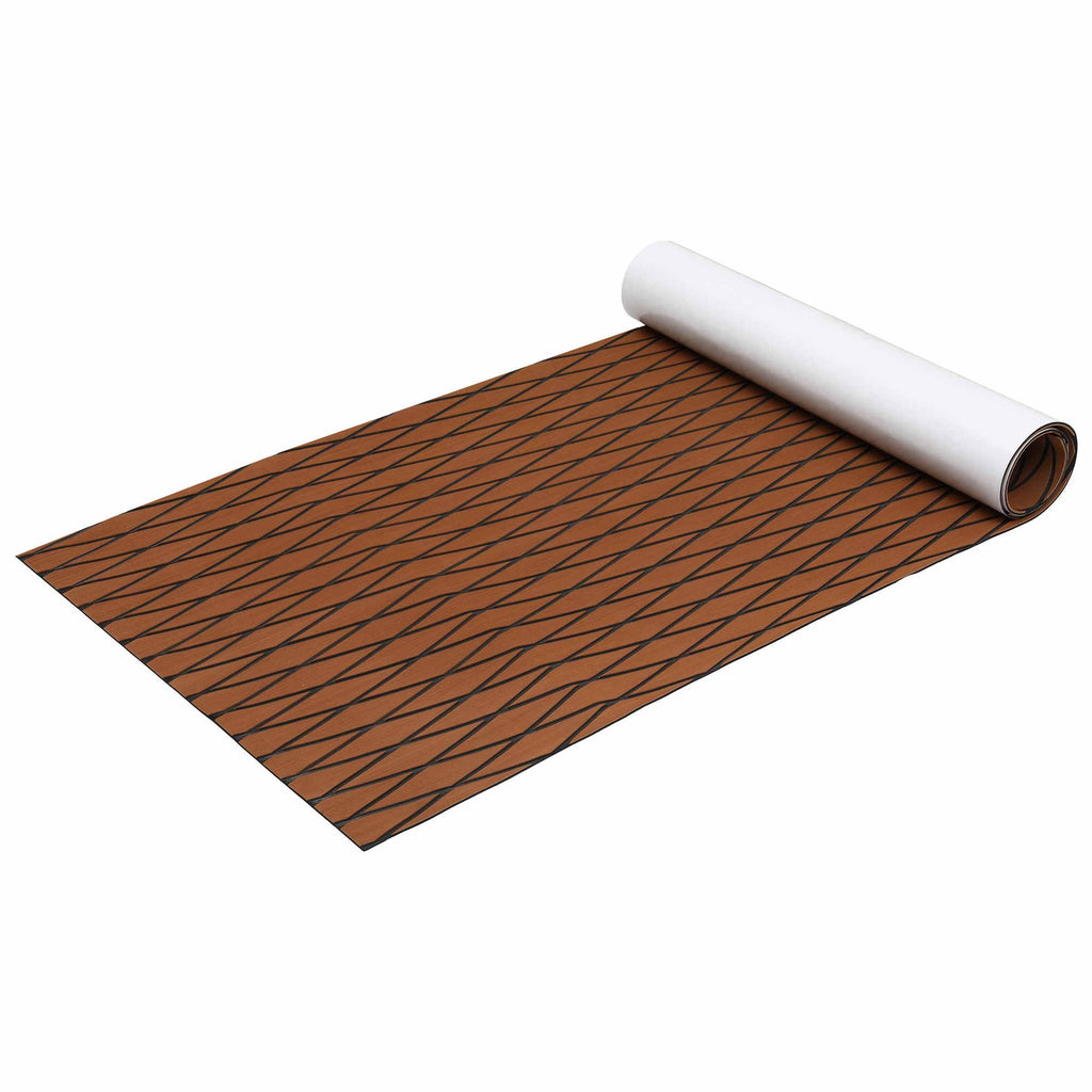 Seamanship EVA Foam Boat Flooring Decking Mat 240x90cm 6mm Diamond Brown