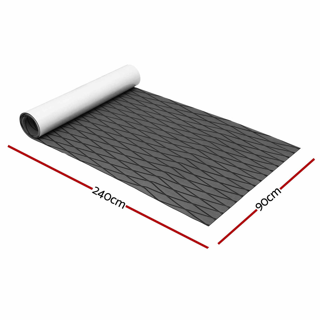 Seamanship EVA Foam Boat Flooring Deck Mat 240x90cm 6mm Diamond Dark Grey