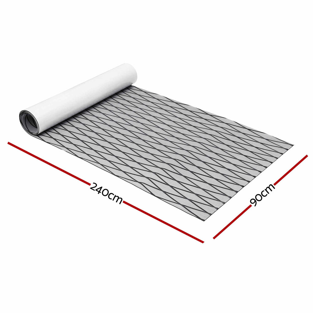 Seamanship EVA Foam Boat Flooring Deck Mat 240x90cm 6mm Diamond Light Grey