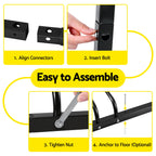 Weisshorn 4 Bike Floor Stand Rack Fits 20"-29" MTB Tires for Garage Storage