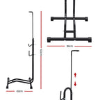 Weisshorn 4-in-1 Bike Parking Stand Vertical Floor Storage Rack for 24"-27.5" Bicycles, Adjustable Height Repair Maintenance Stand, Stable Indoor Garage Space Saver with Non-slip Rubber Feet