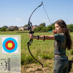 Everfit 55lbs Bow Arrow Set Recurve Takedown Archery Hunting for Beginner Green