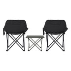 Weisshorn 3pc Camping Table Chair Set Outdoor Folding Aluminium Portable Picnic