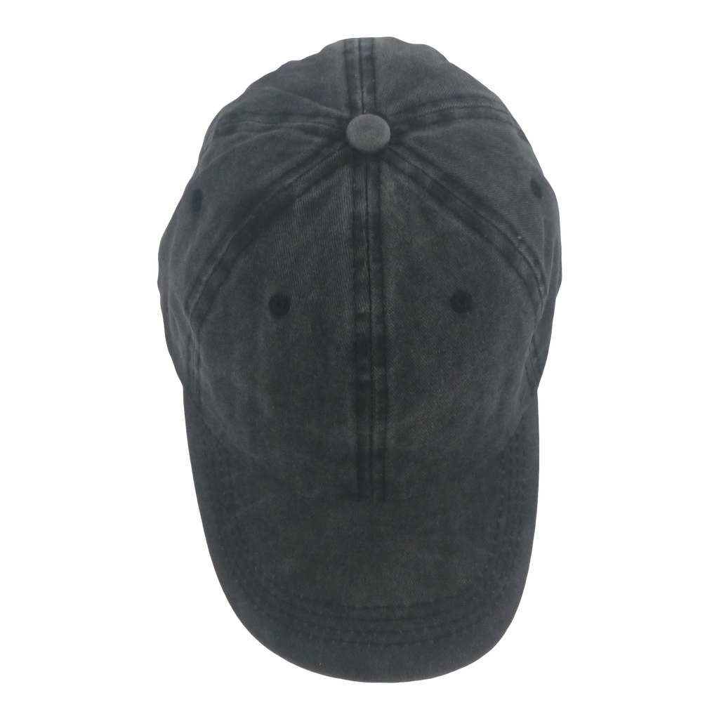 BSTC 6-Panel Baseball Cap, Distressed Cotton, Charcoal-2
