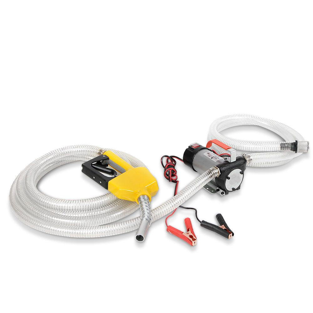 Giantz 12V Diesel Transfer Pump Extractor Oil Fuel Electric Bowser Auto Trigger