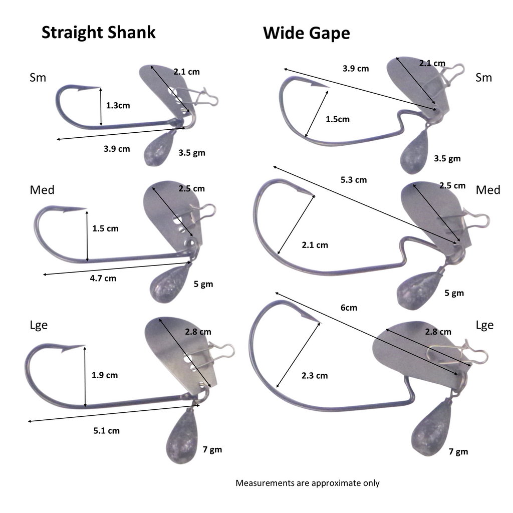 Dekoi Blade Jig Head, Wide Gape, Size Large, 3 pack-2