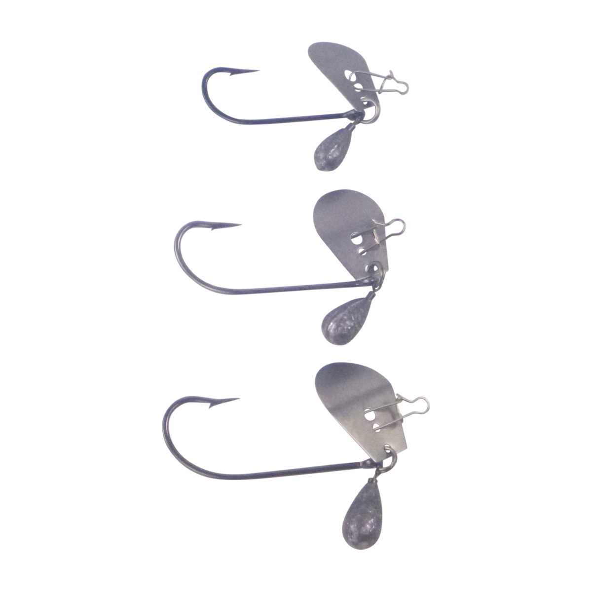 Dekoi Blade Jig Head, Straight Shank, Size Medium, 3 pack-0