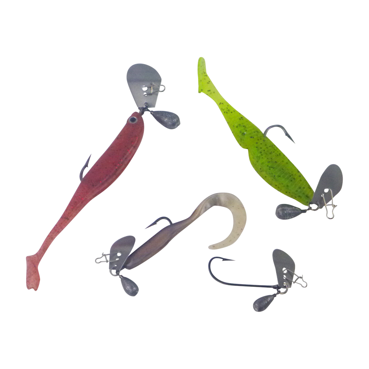 Dekoi Blade Jig Head, Straight Shank, Size Large, 3 pack-1