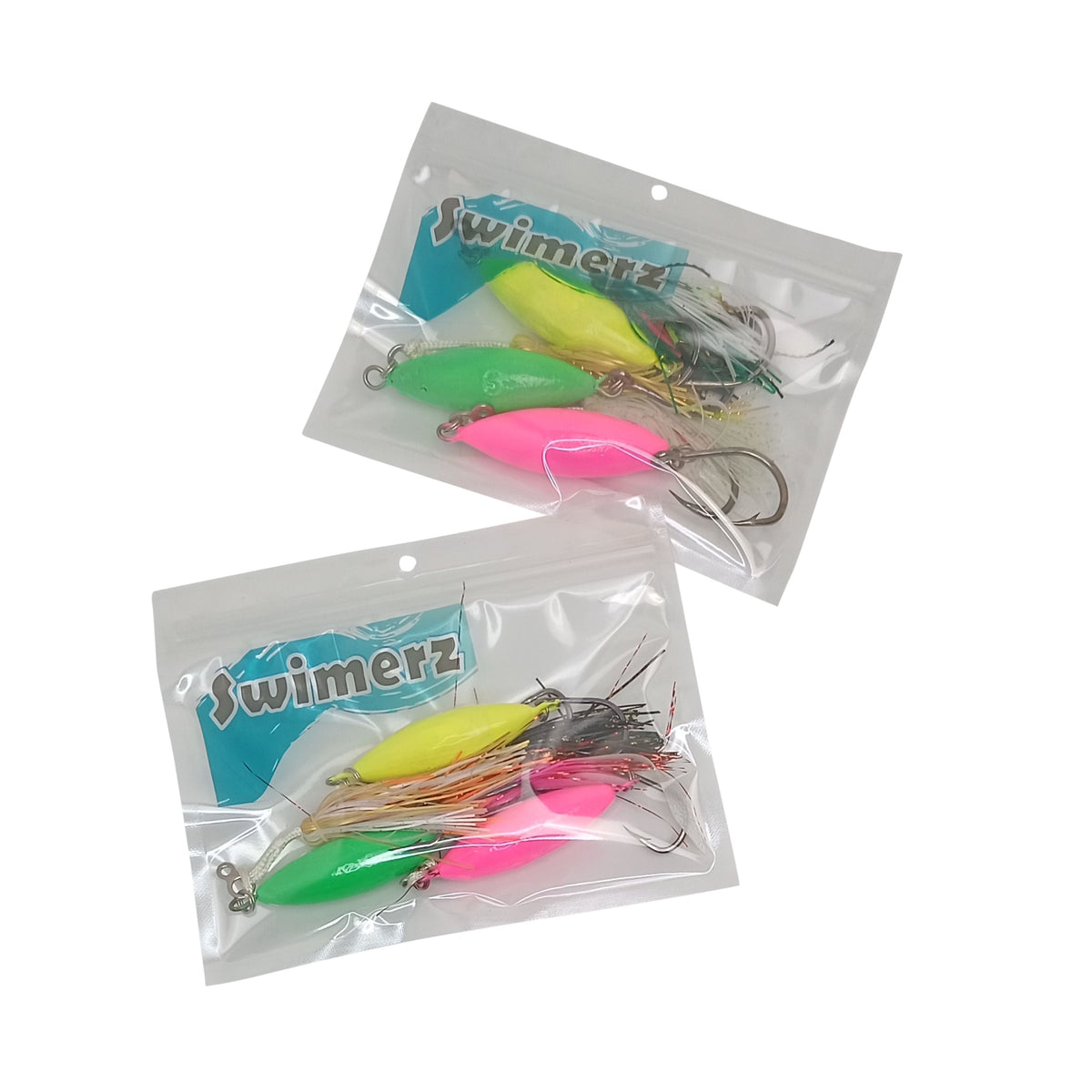 Swimerz Eddy Bomber Jig, 200gm, Super Glow, 3 pack-2