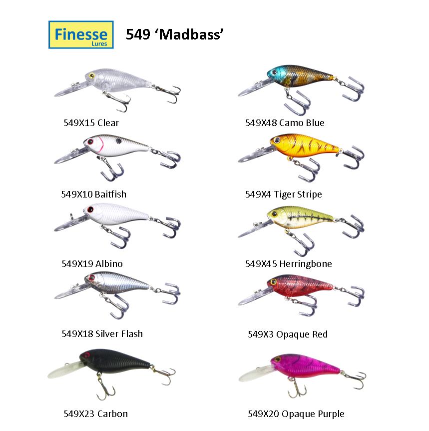 Finesse 'Madbass' Opaque Purple, 85mm Deep Diving Crankbait-1