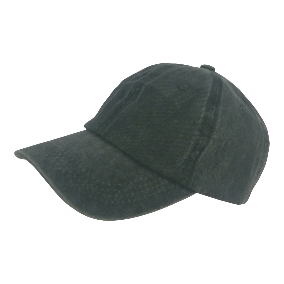 BSTC 6-Panel Baseball Cap, Distressed Cotton, Green-0