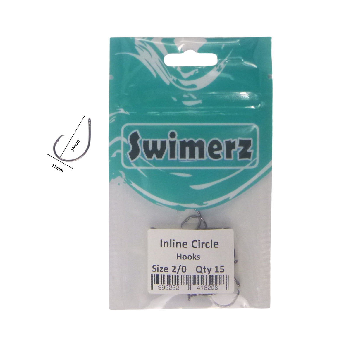 Swimerz 2/0 Inline Circle Hook 15 Pack-2
