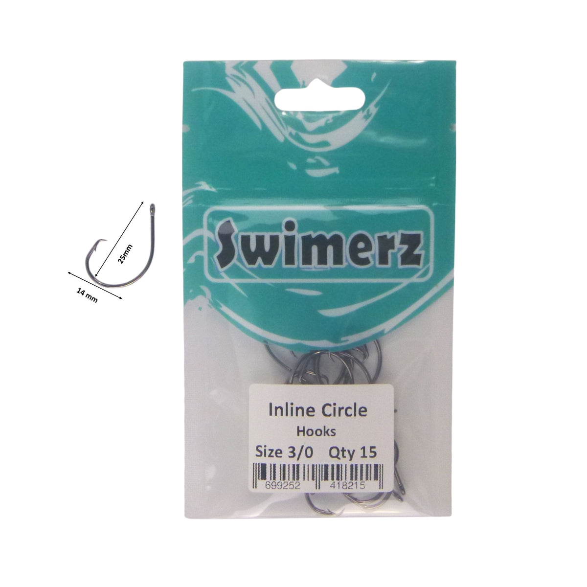 Swimerz 3/0 Inline Circle Hook 15 pack-2