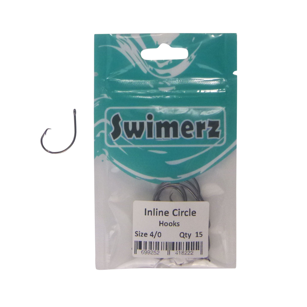 Swimerz 4/0 Inline Circle Hook 15 pack-1