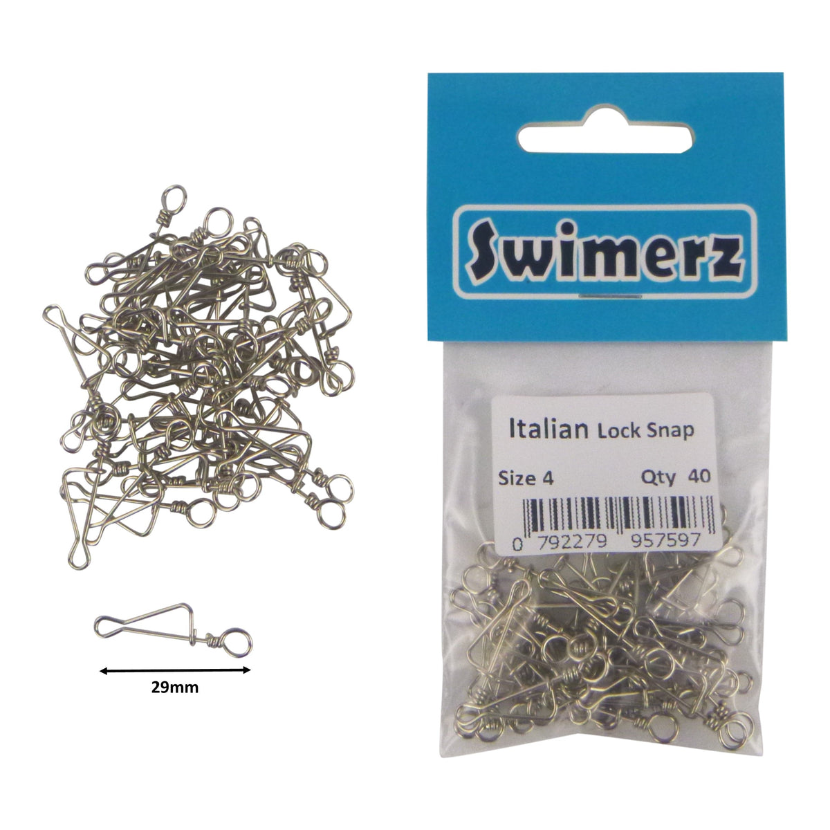 Swimerz Italian Snap, Closed Eye, size 4, 40 pack-1