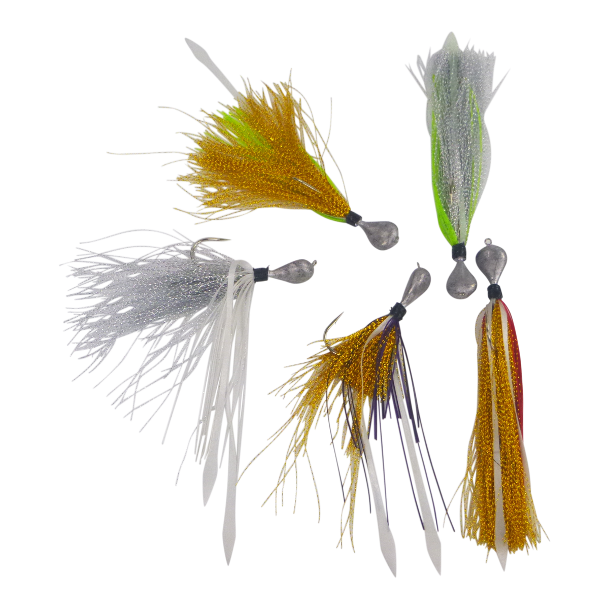 Artizan Flashtail Jigs, 28gm, Red Gold Lumo, 2 pack-0