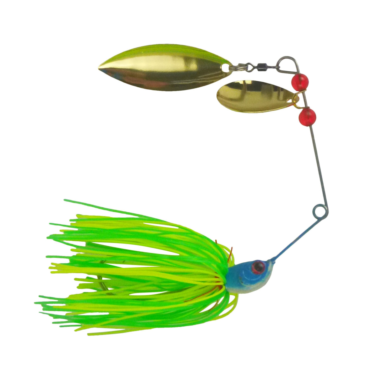 Dekoi 18gm LS20 Closed Eye Spinnerbait, Lime Green, Qty 2-0