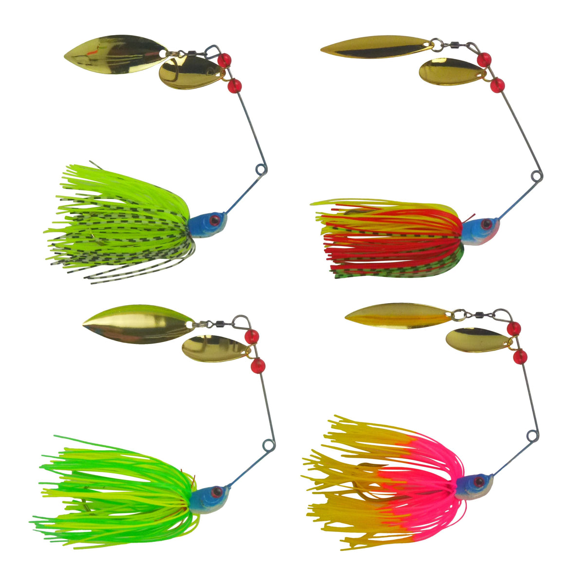 Dekoi 18gm LS20 Closed Eye Spinnerbait, Lime Green, Qty 2-1