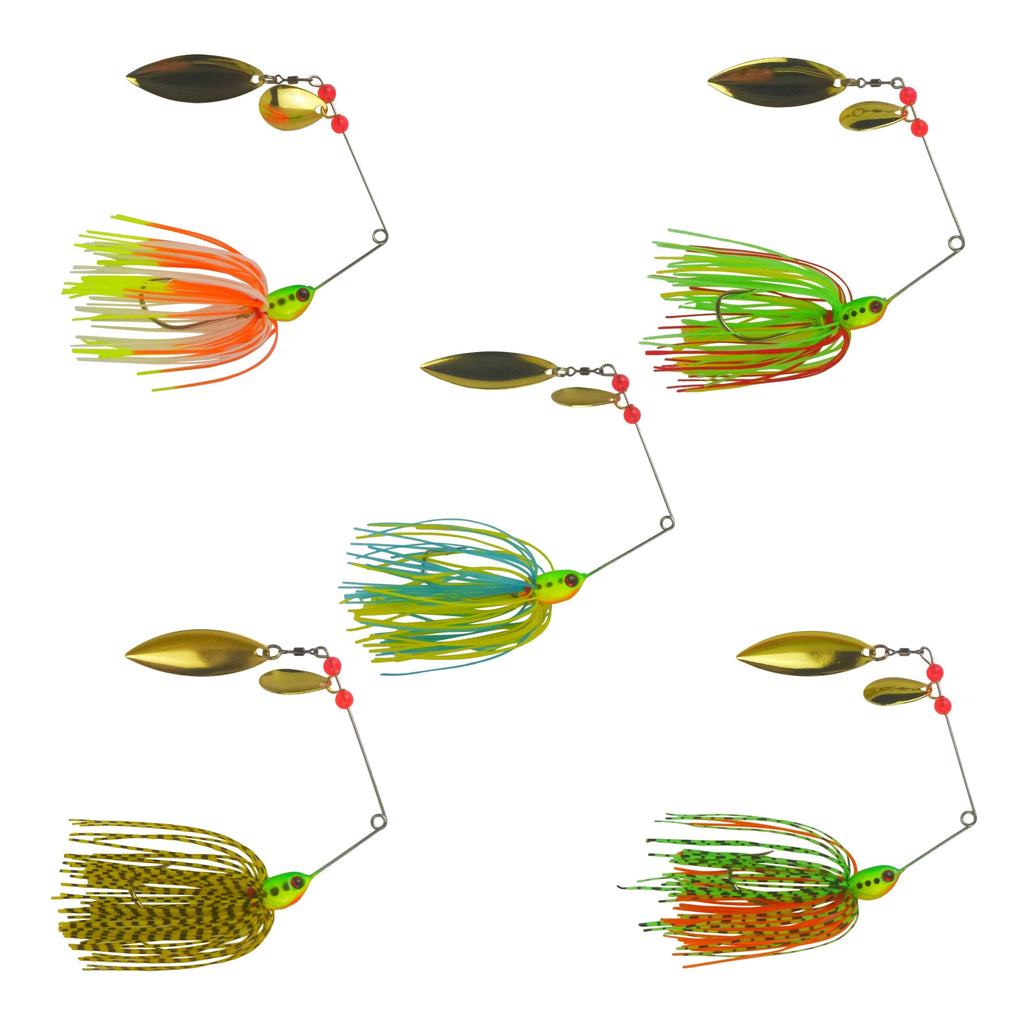 Dekoi 17gm LS21 Closed Eye Spinnerbait, Lemon Lime, Qty 2-1