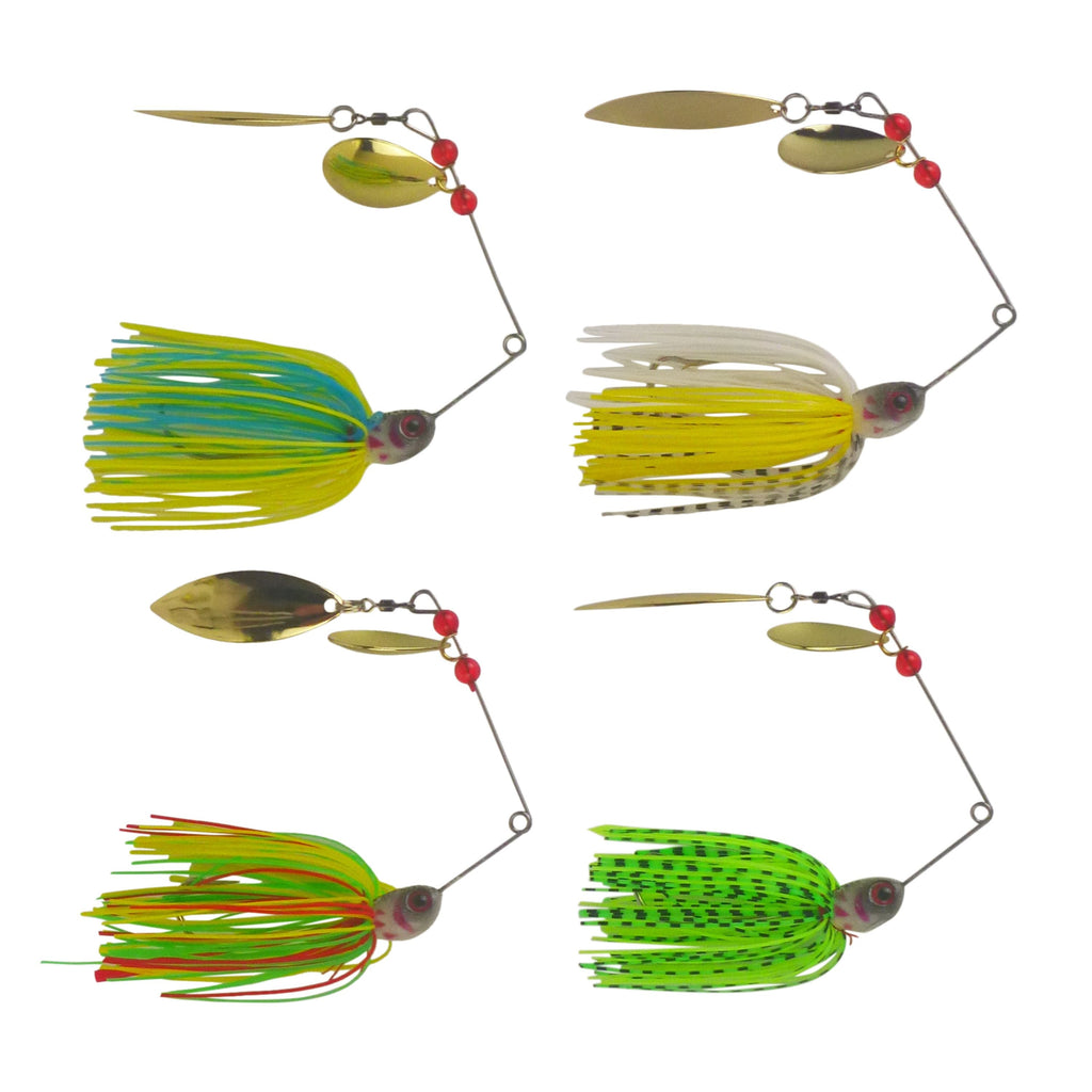 Dekoi 20gm LS22 Closed Eye Spinnerbait, Lemon Lime, Qty 2-1