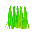 Swimerz Octopus Skirts 100mm Lemon Lime, 5 pack-0