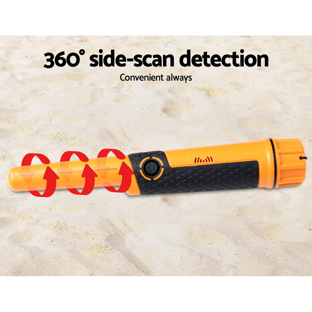 Metal Detector 40MM Sensitive Handheld Pinpointer Water Resistant Automatic Hunter Orange