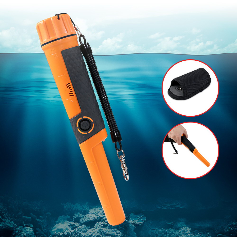 Metal Detector 40MM Sensitive Handheld Pinpointer Water Resistant Automatic Hunter Orange