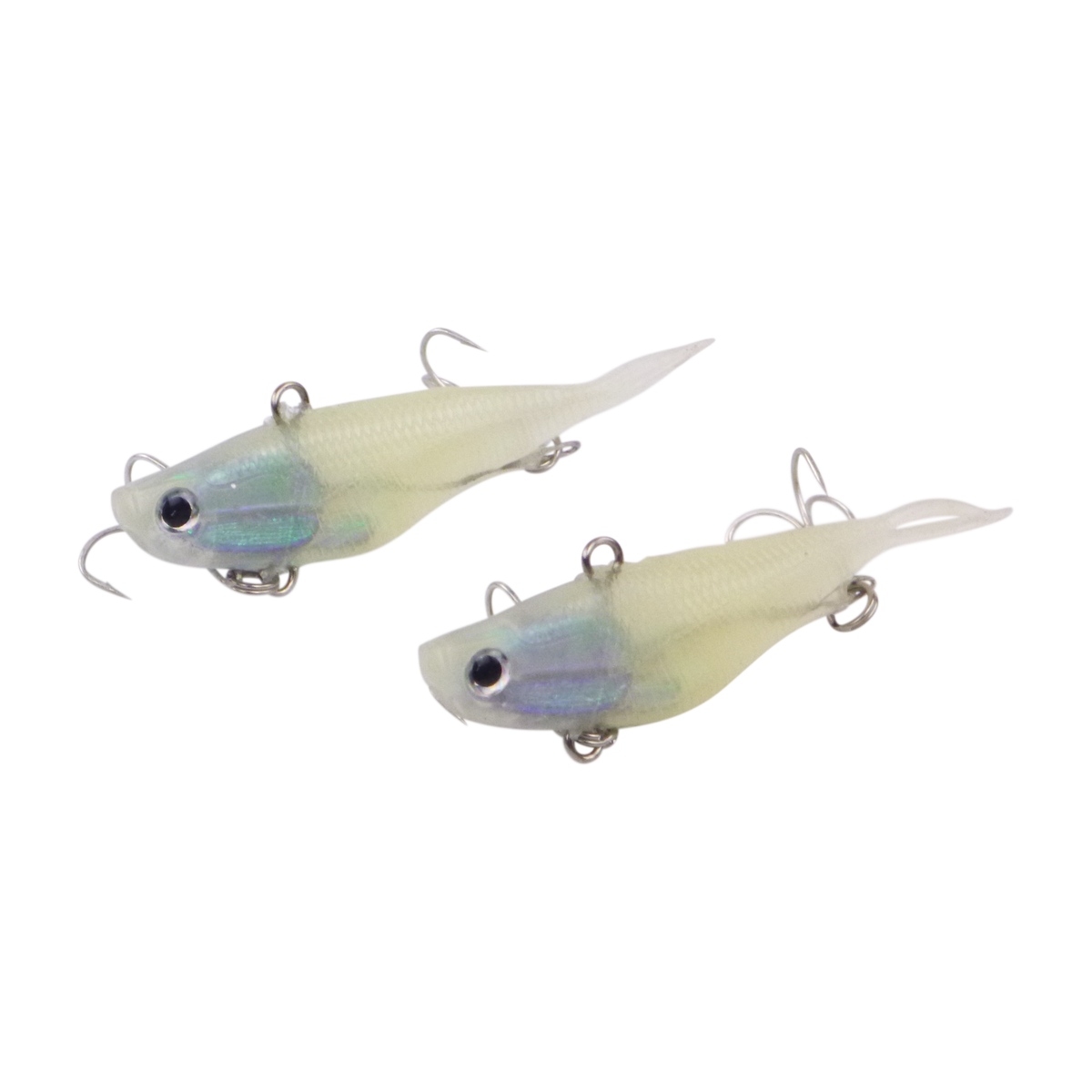 Swimerz 95mm Soft Vibe, White, 2 pack-0