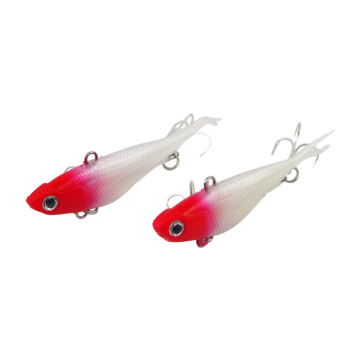 Swimerz 95mm Soft Vibe, Red Head, 2 pack-0