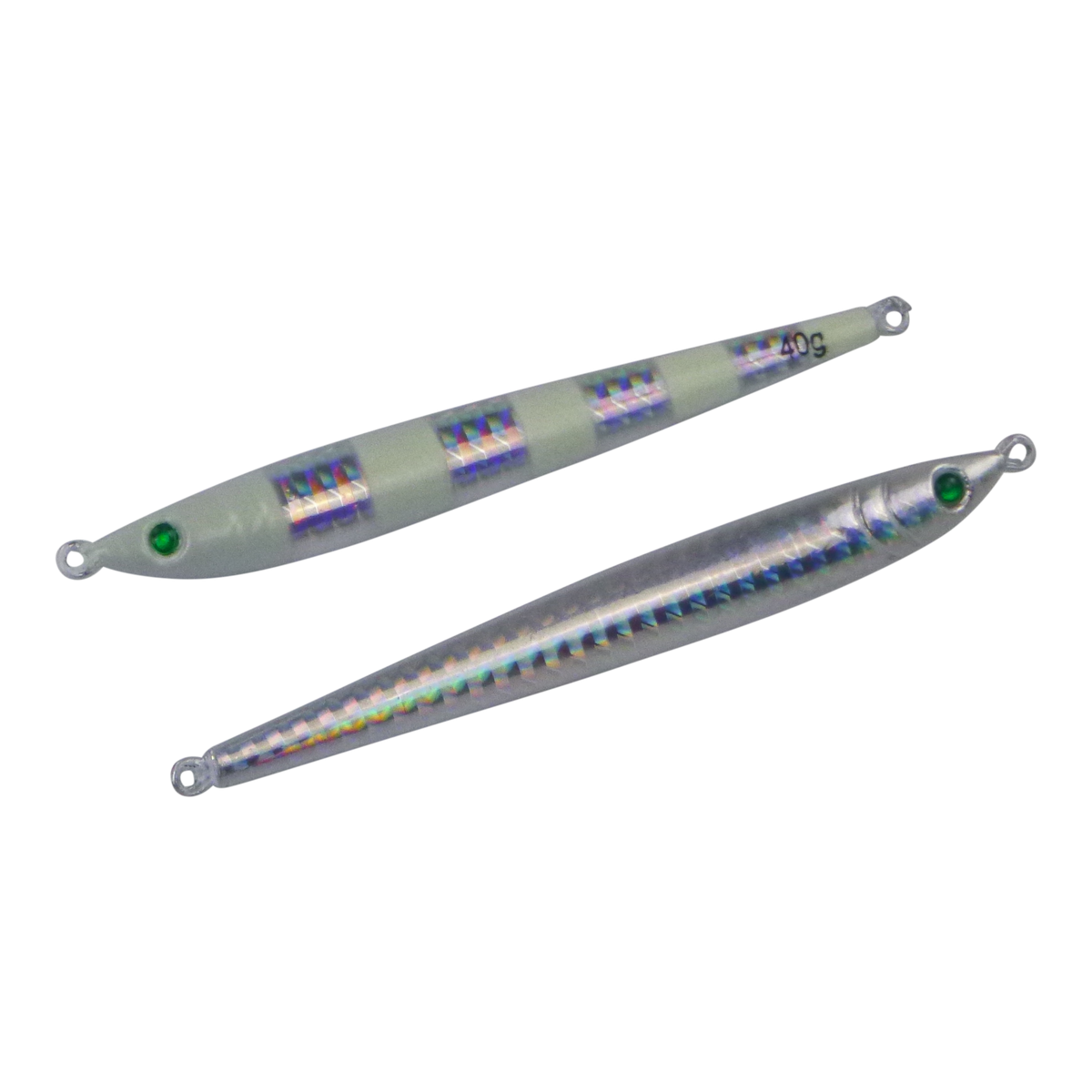 Finesse Pencil Jig, 40gm, Lumo Silver, 2 pack-0