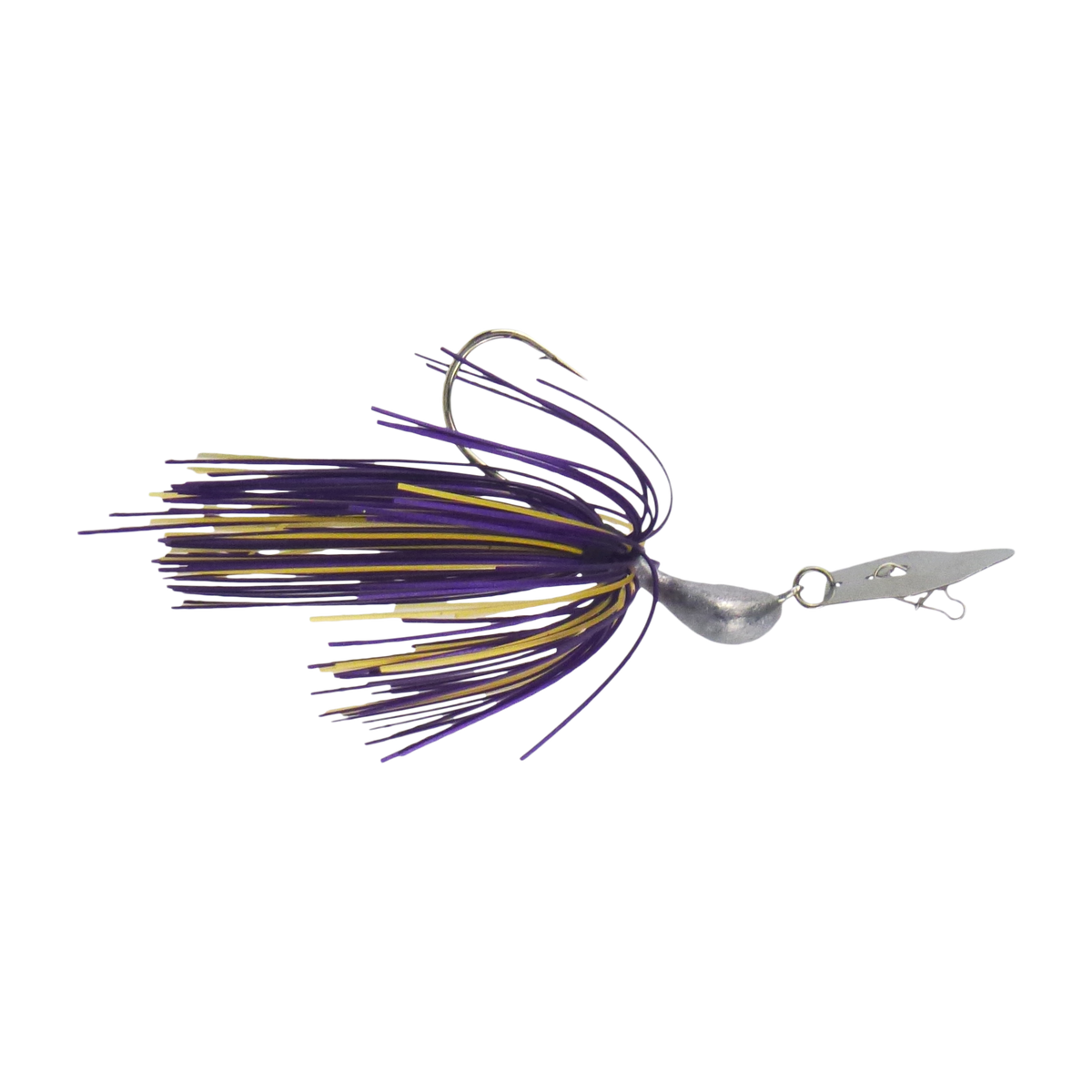 Dekoi 7gm Bladed Swim Jig, Chatterbait, Purple Gold, 2 pack-0