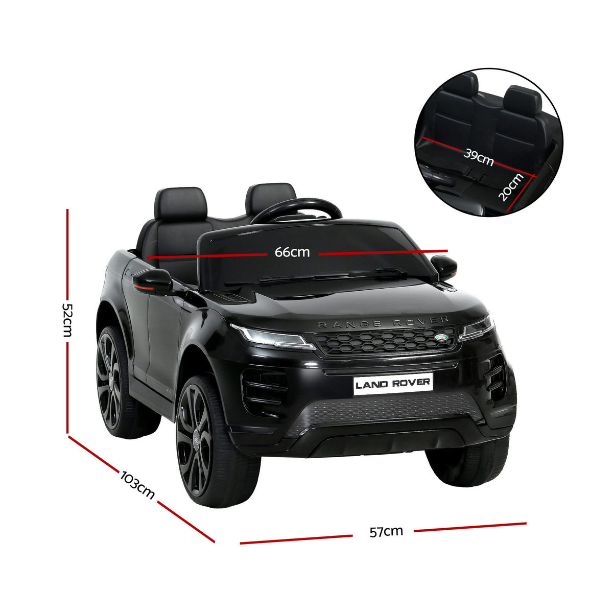 Rigo Ride On Car Kids Electric Ride On Cars Land Rover Licensed 12V Black