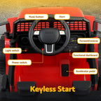 Rigo Kids Electric Ride On Car Jeep Toy Cars Remote 12V Red