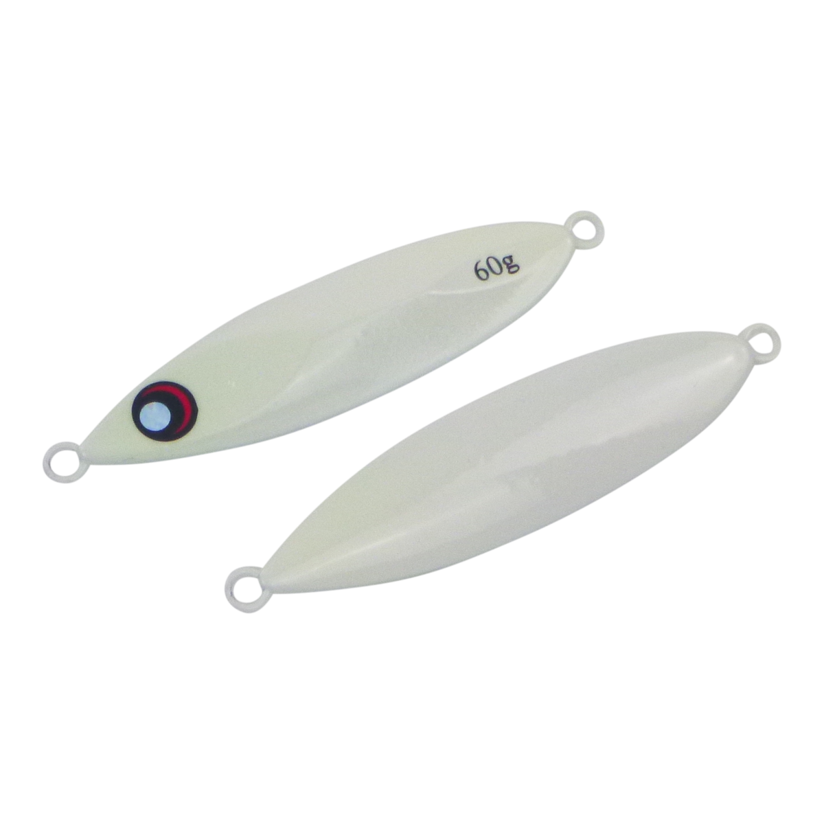 Finesse Slow Pitch Flutter Jig, 60gm, Lumo White, 2 pack-0