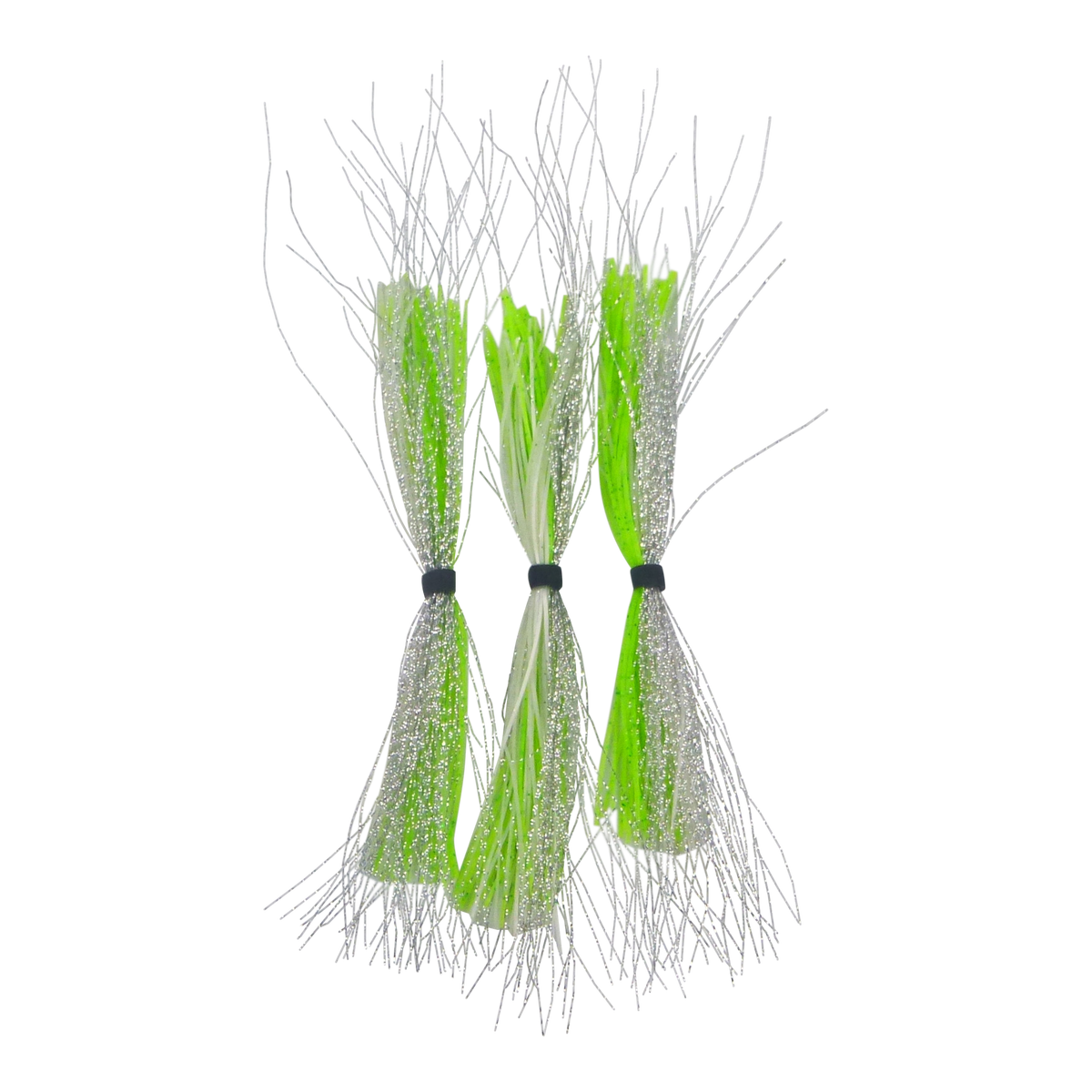 Dekoi Krystal Flash Lure Skirts, Silver Chartruese-0