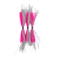 Dekoi Krystal Flash Lure Skirts, Silver Pink-0