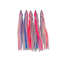 Swimerz Octopus Skirts 100mm Silver Stripe, 5 pack-0