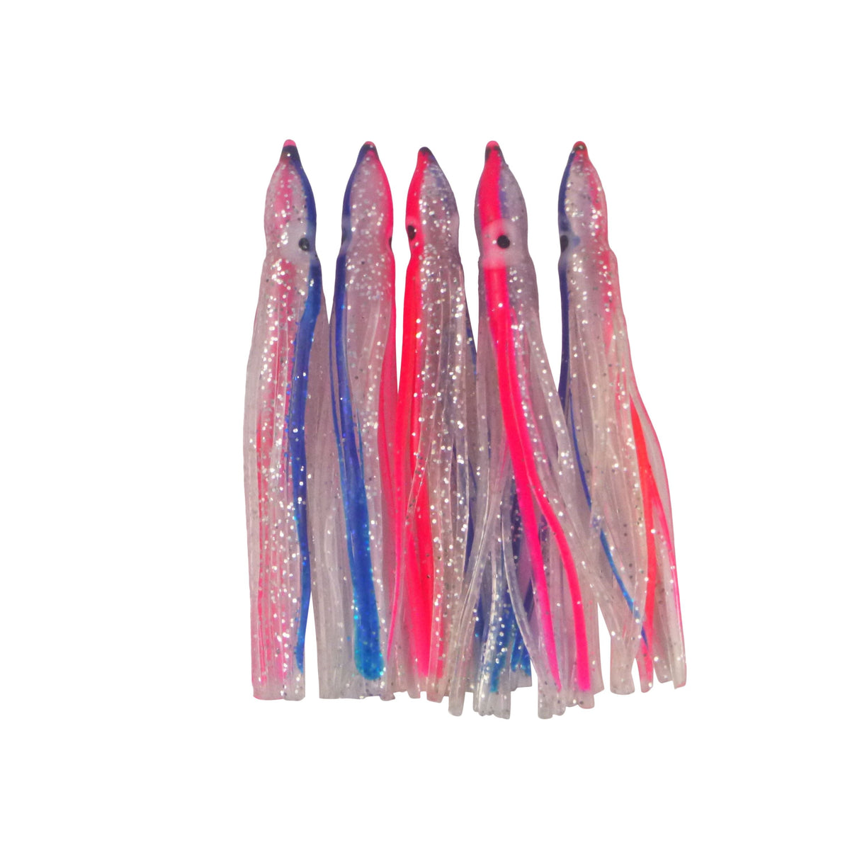Swimerz Octopus Skirts 100mm Silver Stripe, 5 pack-0